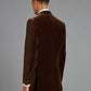 Carlyle Smoking Jacket - Brown Velvet