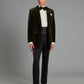 Carlyle Smoking Jacket - Dark Olive Velvet