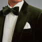 Carlyle Smoking Jacket - Dark Olive Velvet