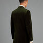 Carlyle Smoking Jacket - Dark Olive Velvet