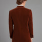 Carlyle Smoking Jacket - Burnt Orange Velvet