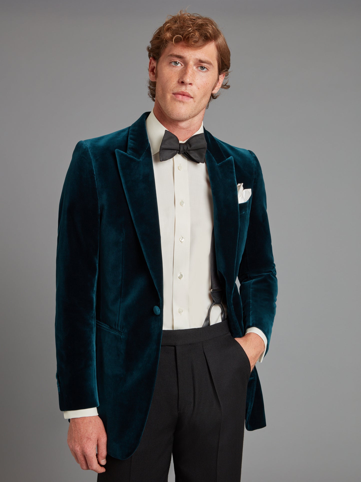 Carlyle Jacket - Teal Velvet