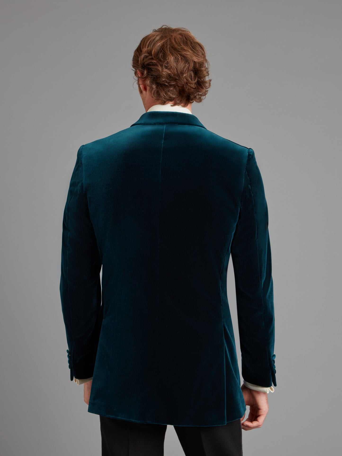 Carlyle Jacket - Teal Velvet