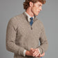 Cable Knit Cashmere Quarter Zip Sweater - Rocky Mountain