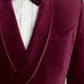 Caversham Smoking Jacket - Burgundy Velvet