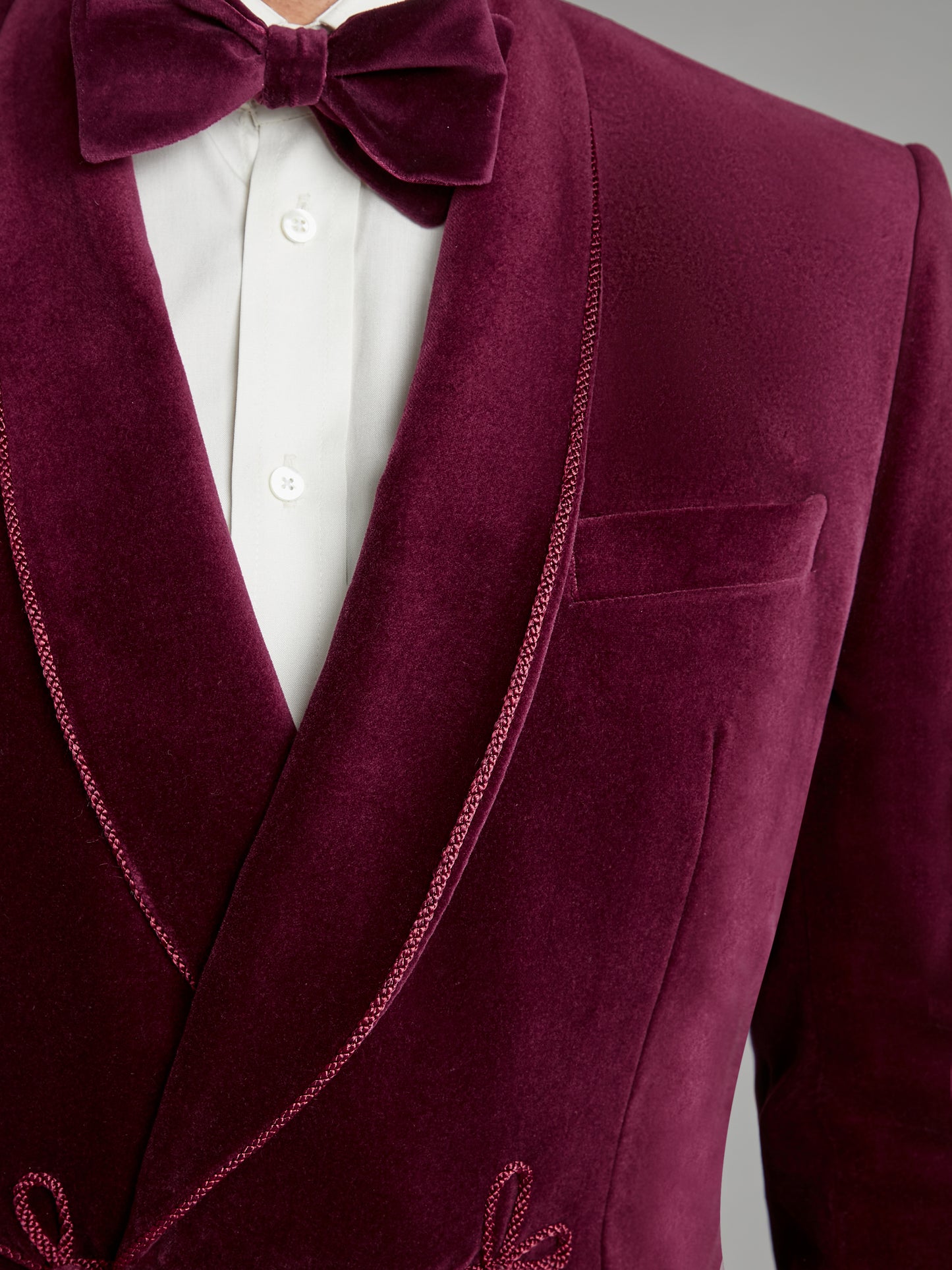 Caversham Smoking Jacket - Burgundy Velvet