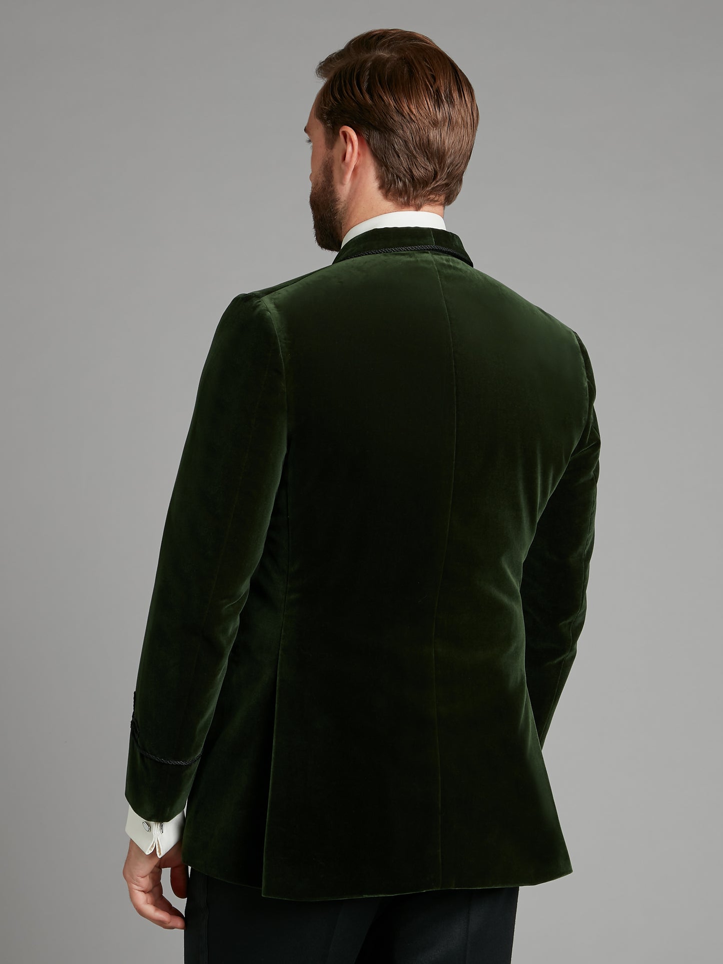 Caversham Smoking Jacket - Green Velvet