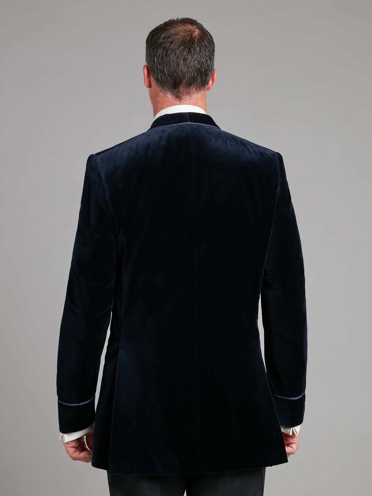 Caversham Smoking Jacket - Navy Velvet