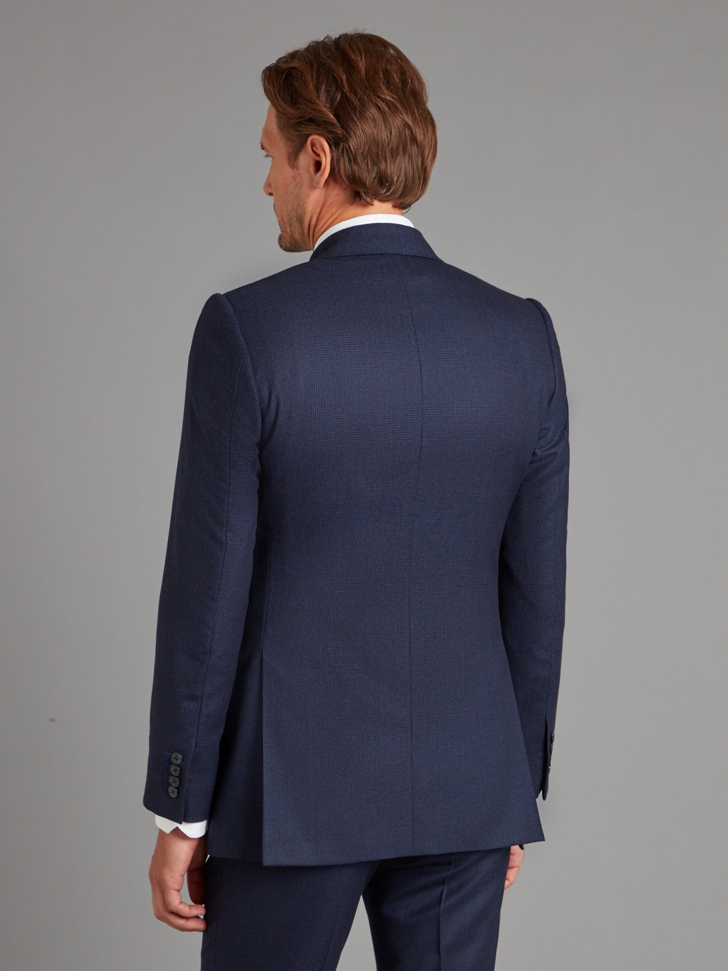 Clarence Suit Glen Plaid - Navy