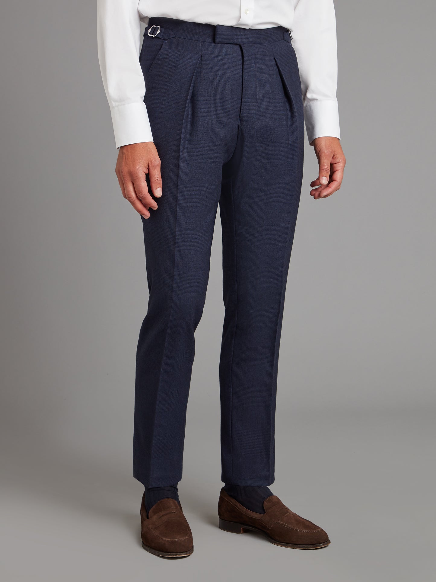 Clarence Suit Glen Plaid - Navy