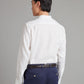 Collarless Shirt Linen - White