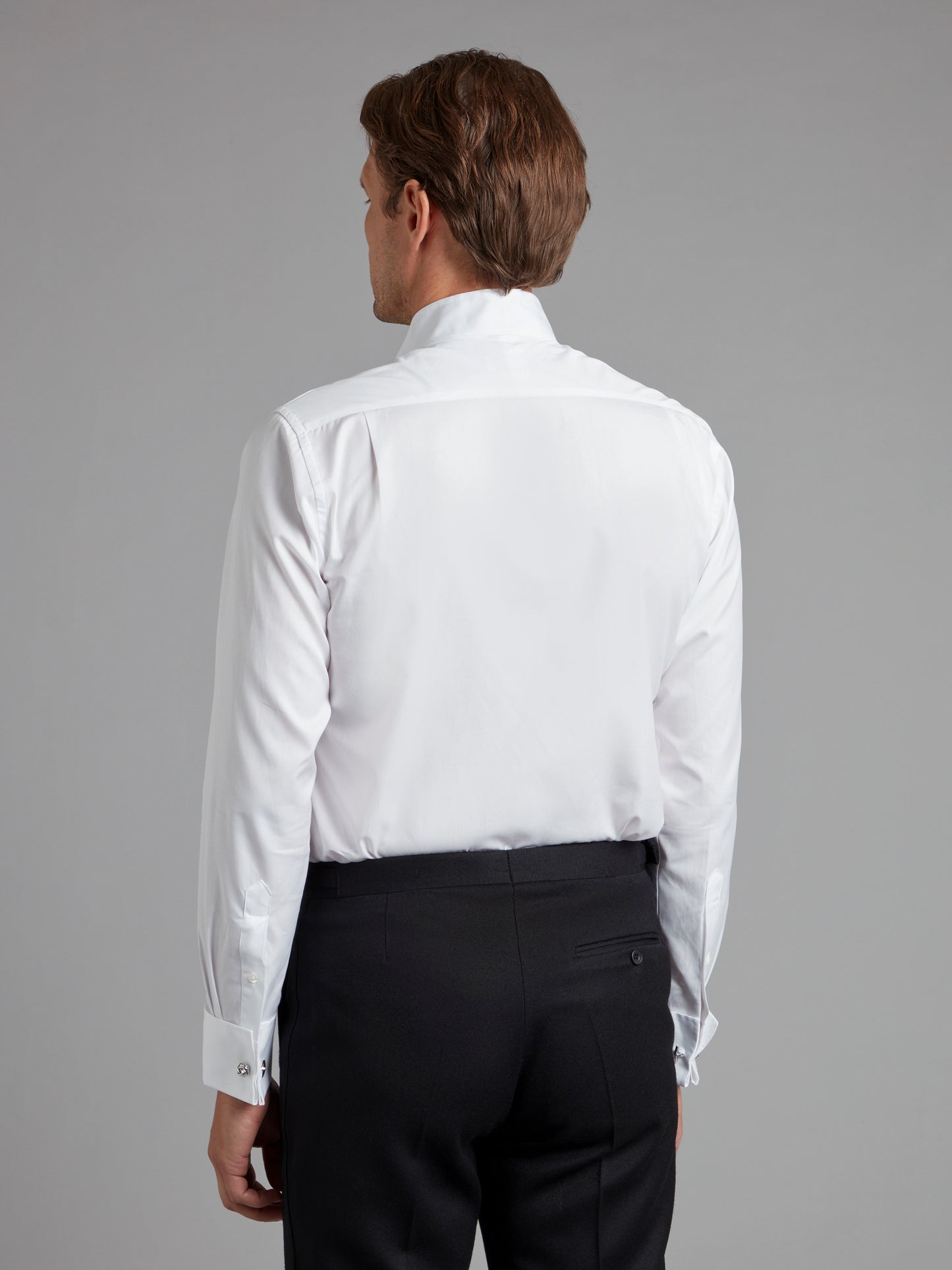 Collarless Shirt - White