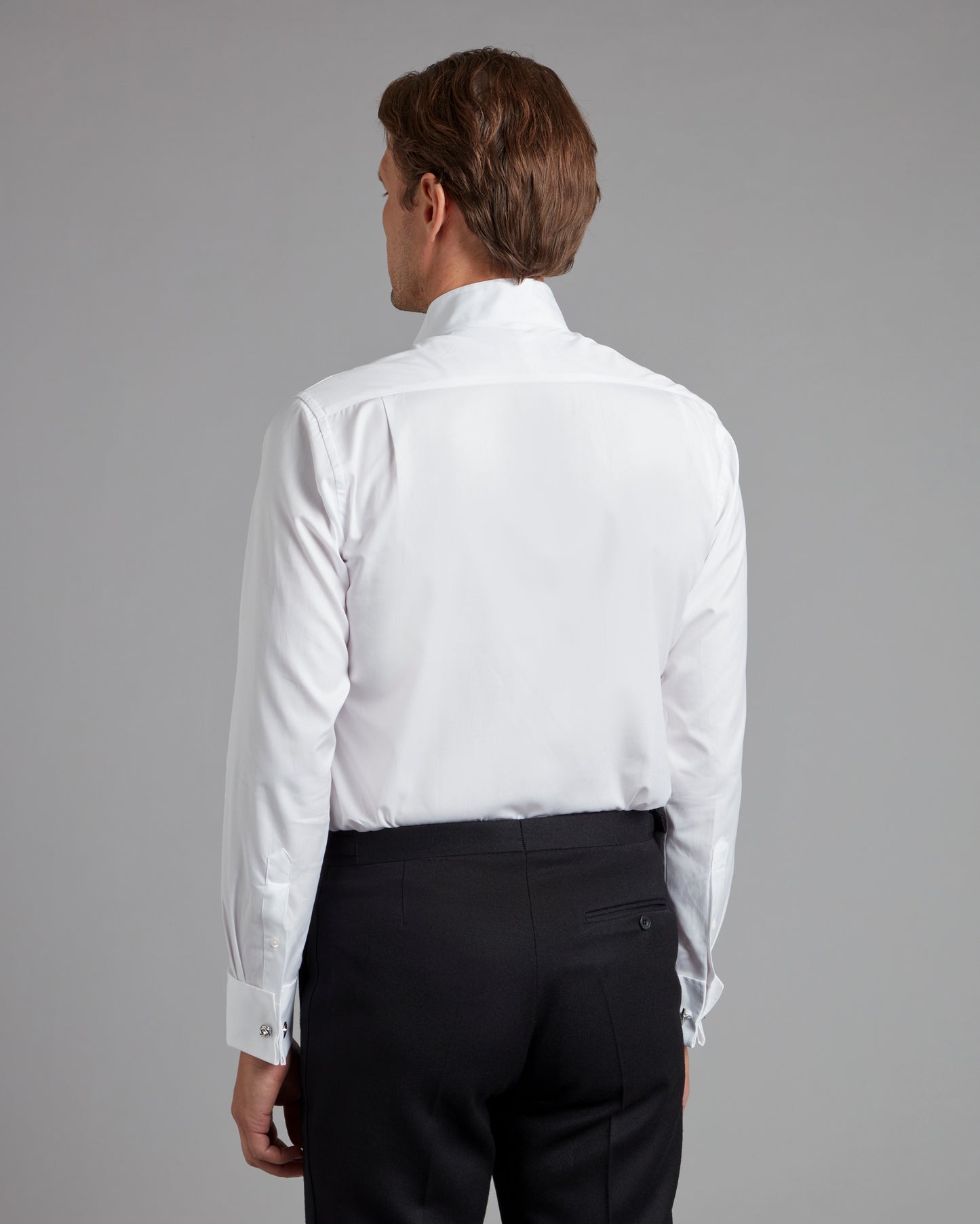 Collarless Shirt - White