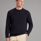 Crew Neck Jumper Cotton Linen Blend - Navy