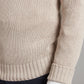 Crew Neck Sweater Cotton Linen Blend - Beige