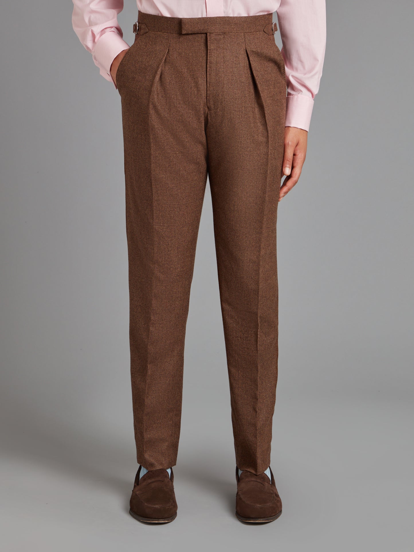 Clarence Suit Glen Plaid - Brown