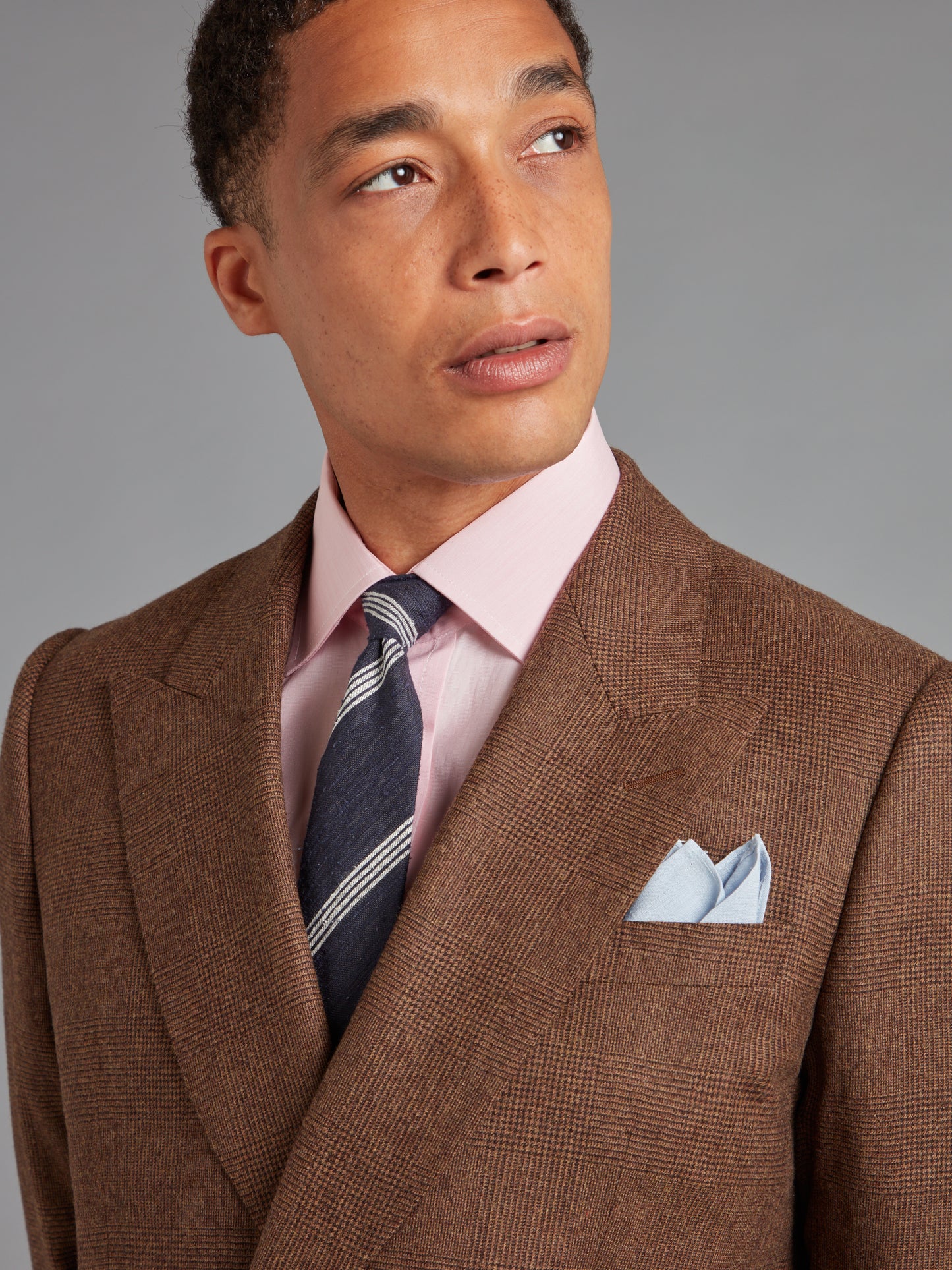 Clarence Suit Glen Plaid - Brown