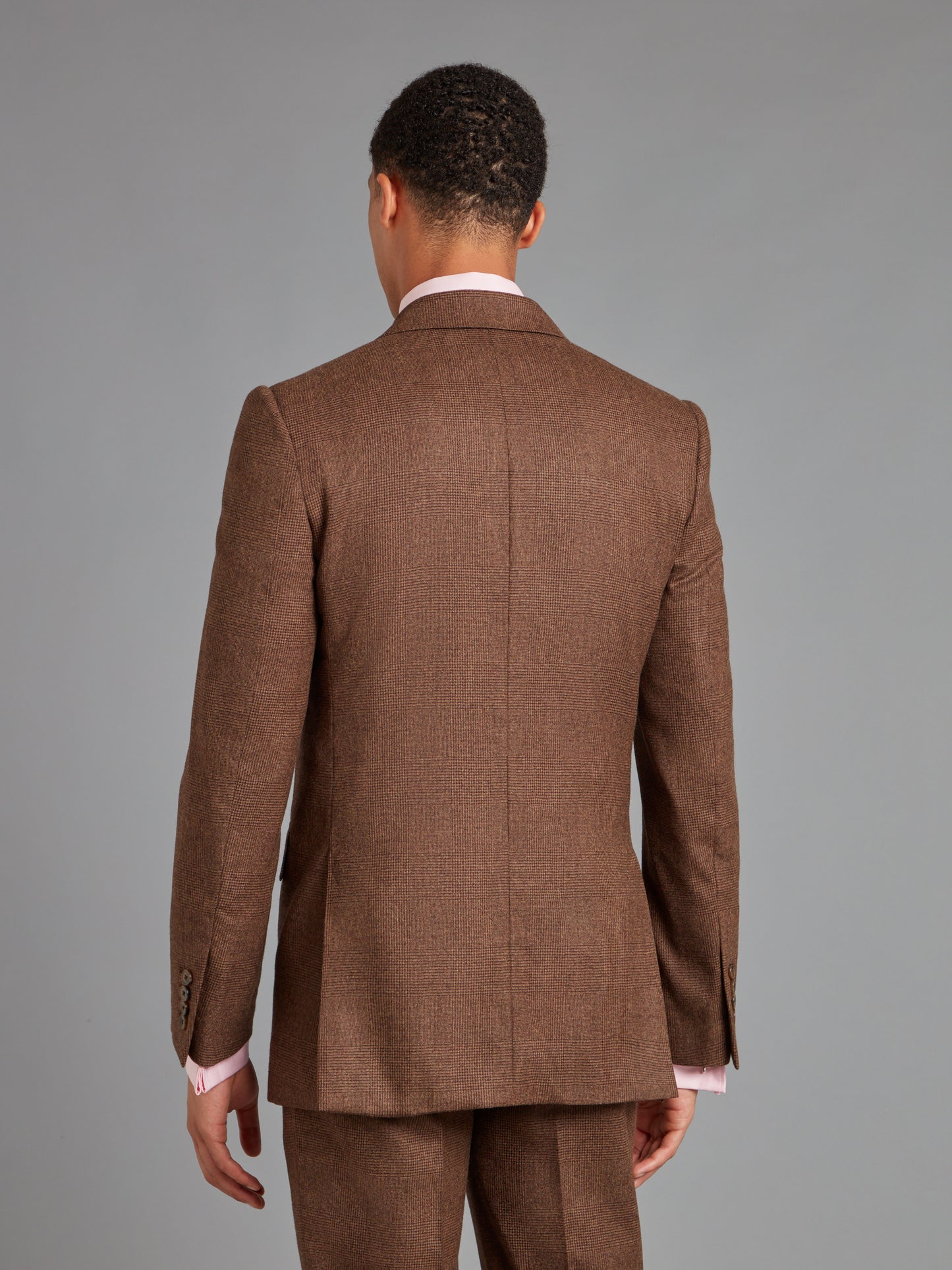 Clarence Suit Glen Plaid - Brown