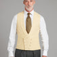 Double Breasted Linen Waistcoat – Yellow