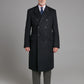 Double Breasted Overcoat Cashmere Blend - Navy