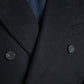 Double Breasted Overcoat Cashmere Blend - Navy