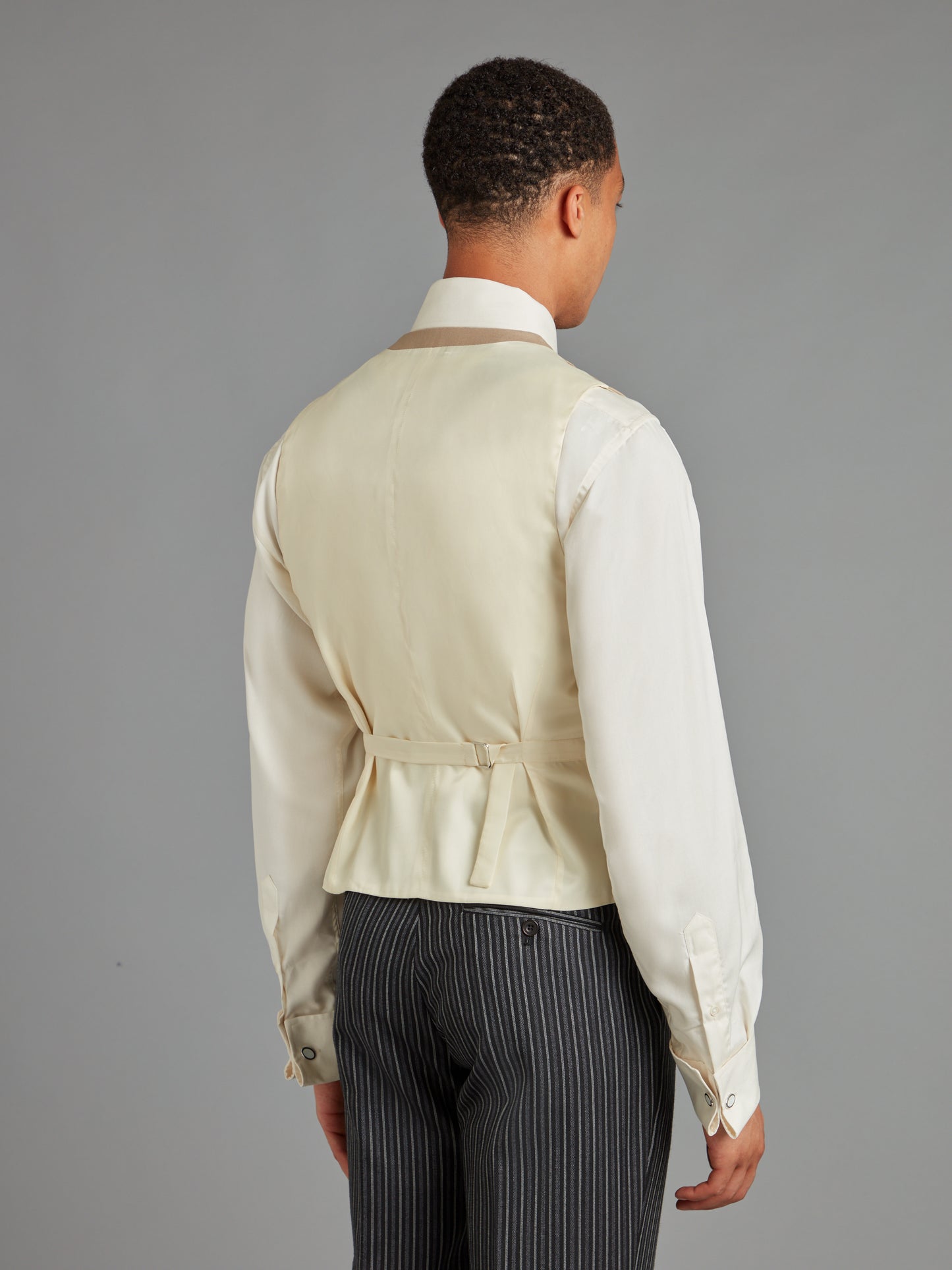 Double Breasted Wool Waistcoat - Buff