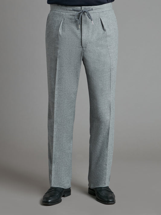 Drawcord Pants - Mid Grey Drago Flannel