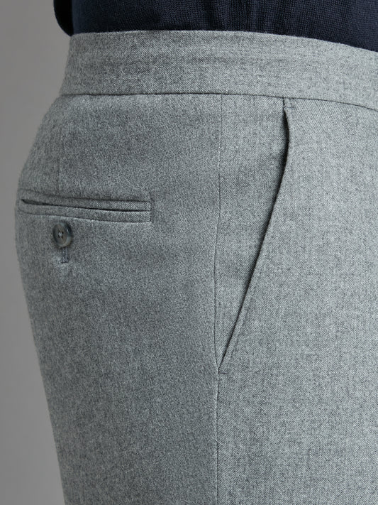 Drawcord Pants - Mid Grey Drago Flannel