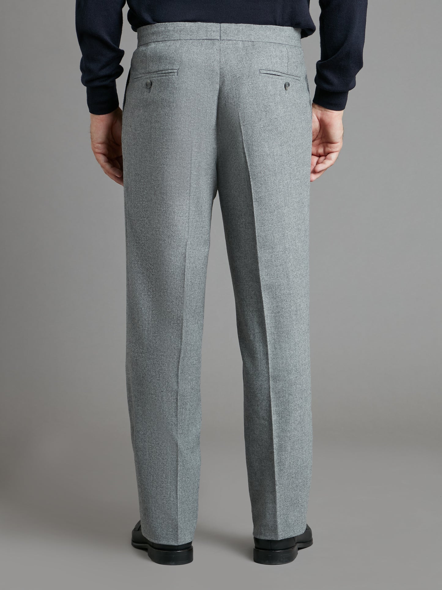 Drawcord Trousers - Mid Grey Drago Flannel