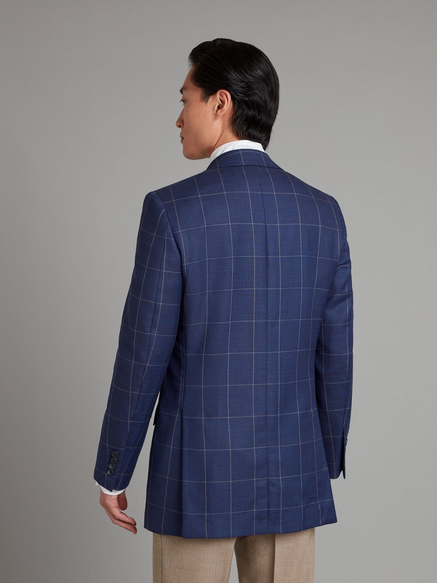 Eaton Jacket Wool - Navy Windowpane