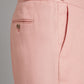 Flat Front Linen Trousers - Pink