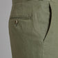 Flat Front Linen Trousers - Sage Green