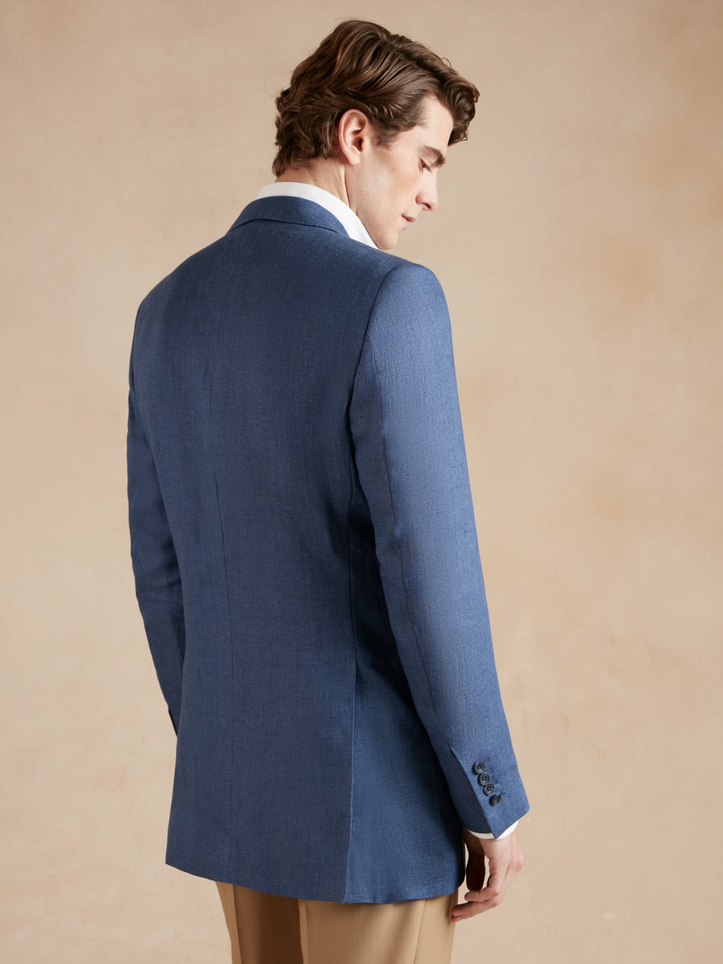 Eaton Jacket French Linen - Blue