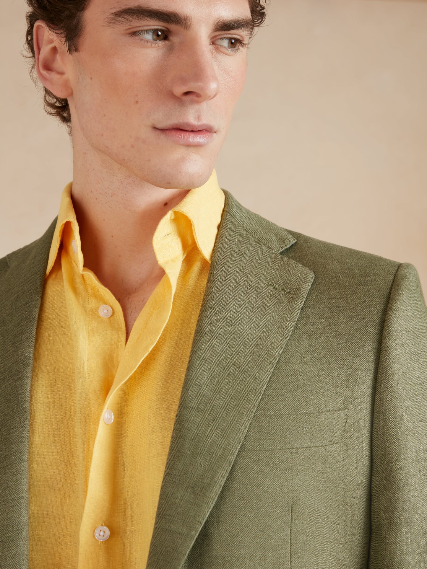 Eaton Jacket French Linen - Fern Green