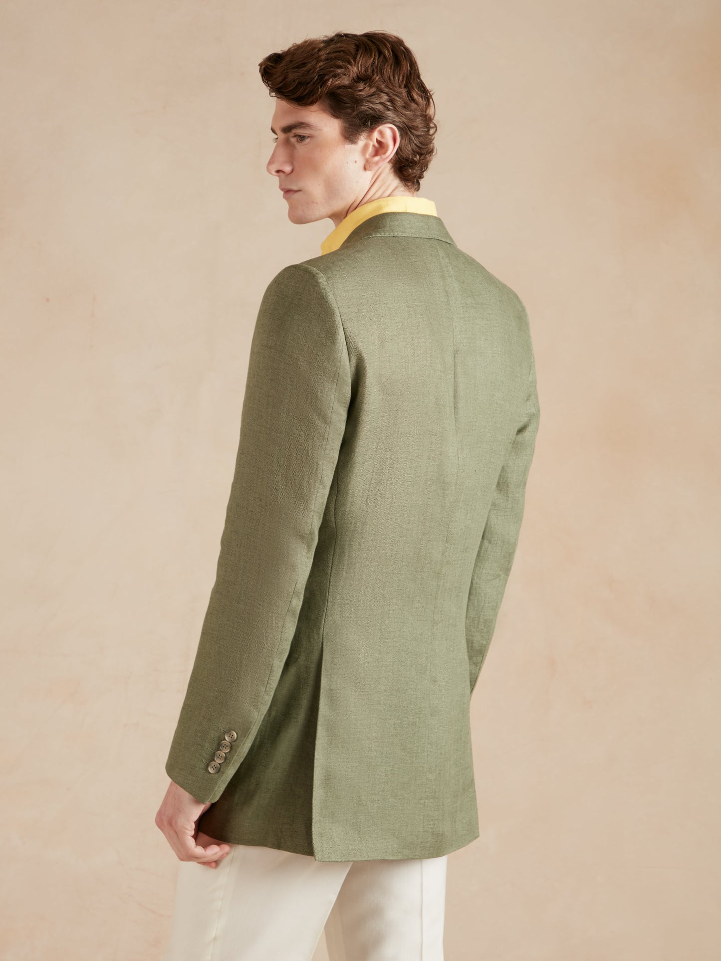 Eaton Jacket French Linen - Fern Green