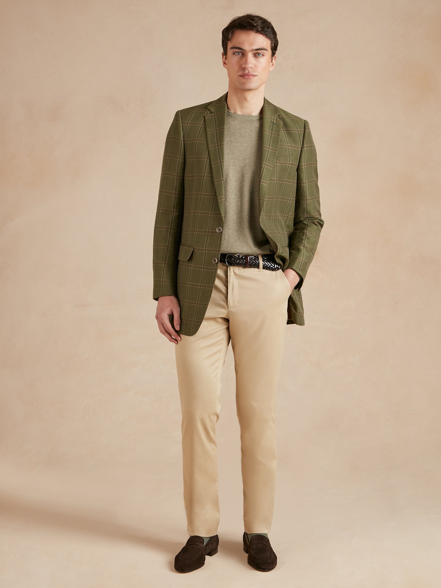 Eaton Jacket Isca Wool Linen - Fern Green