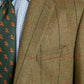 Eaton Jacket Tweed - Moss with Red Windowpane