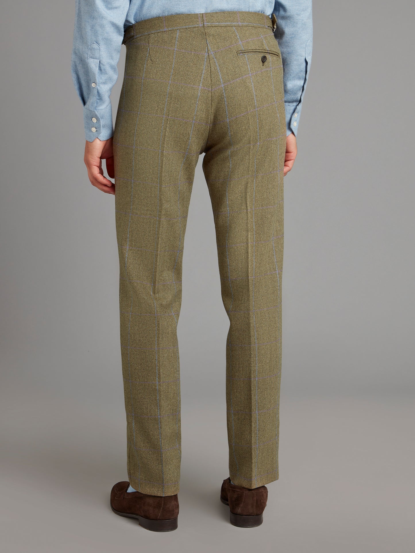 Pleated Pants - Lavender/Brown Tweed