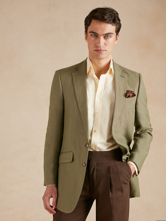 Eaton Jacket - Sage Green Linen