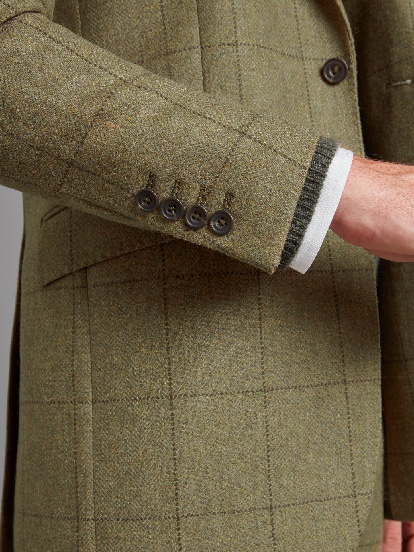 Eaton Jacket - Moss Windowpane Tweed