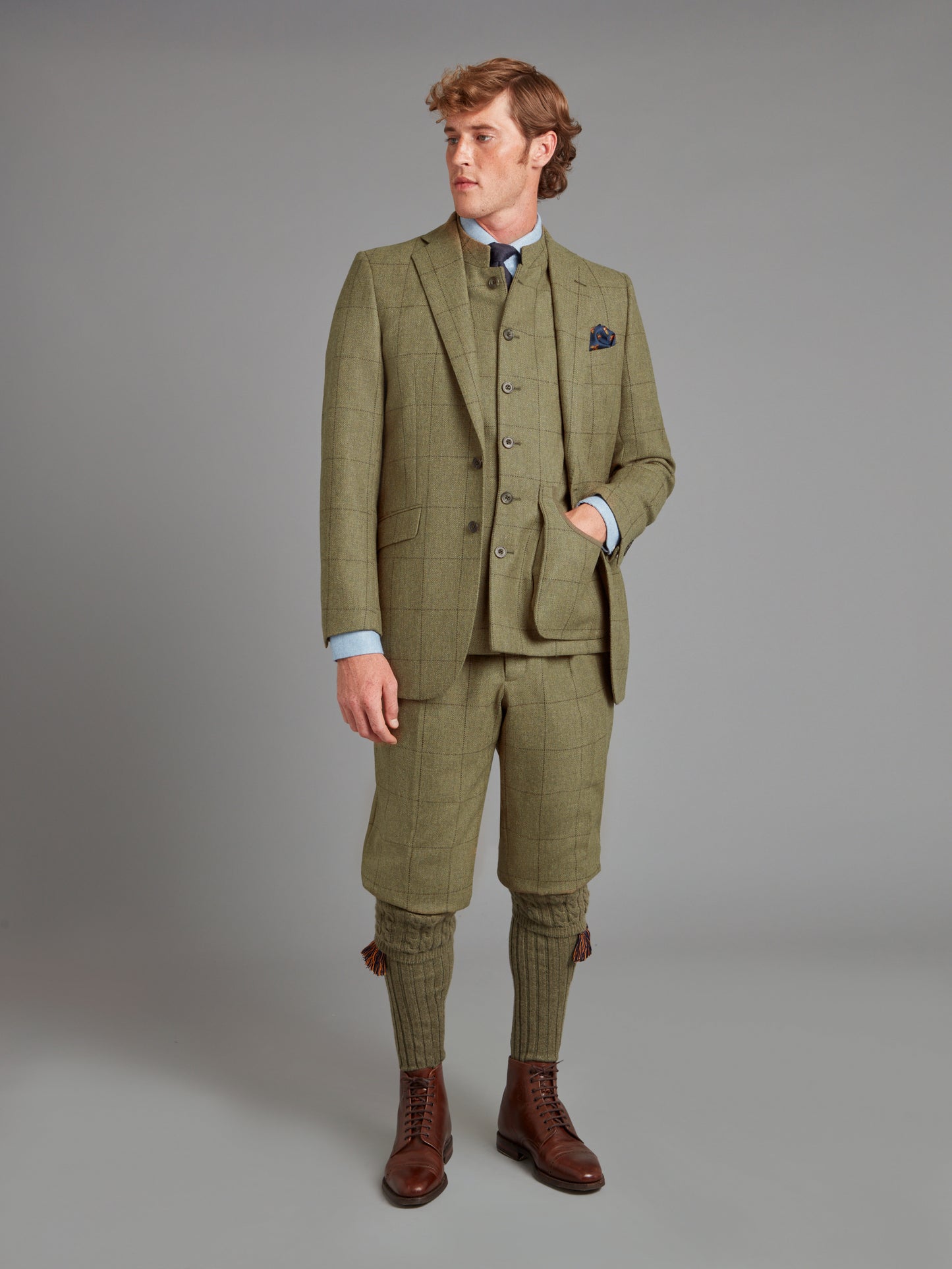 Breeks - Moss Windowpane Tweed