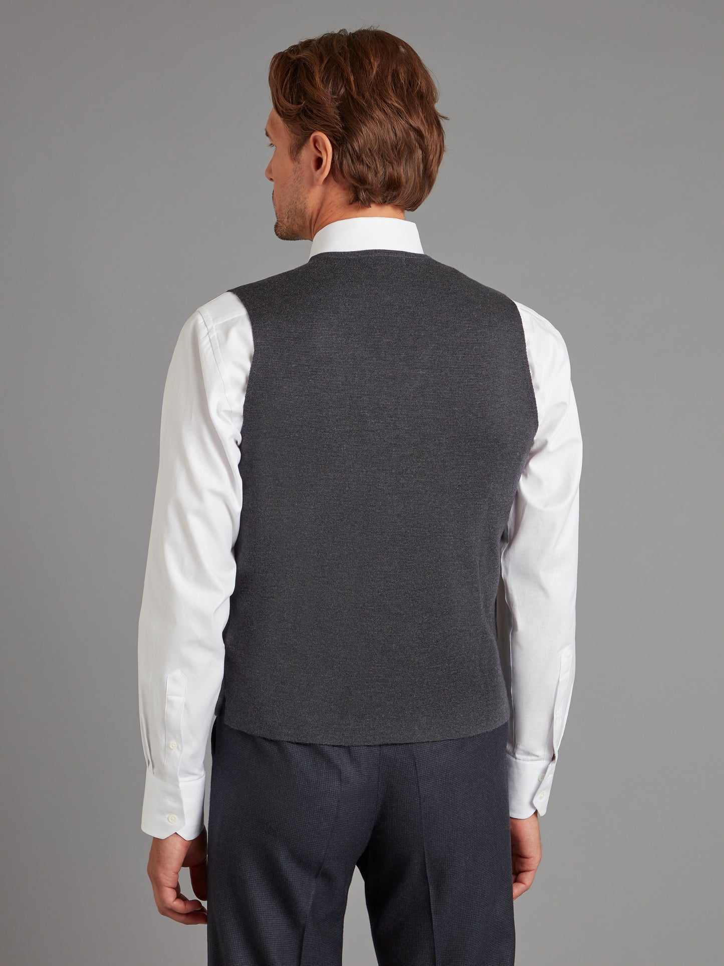 Fine Merino Wool Waistcoat - Derby Grey