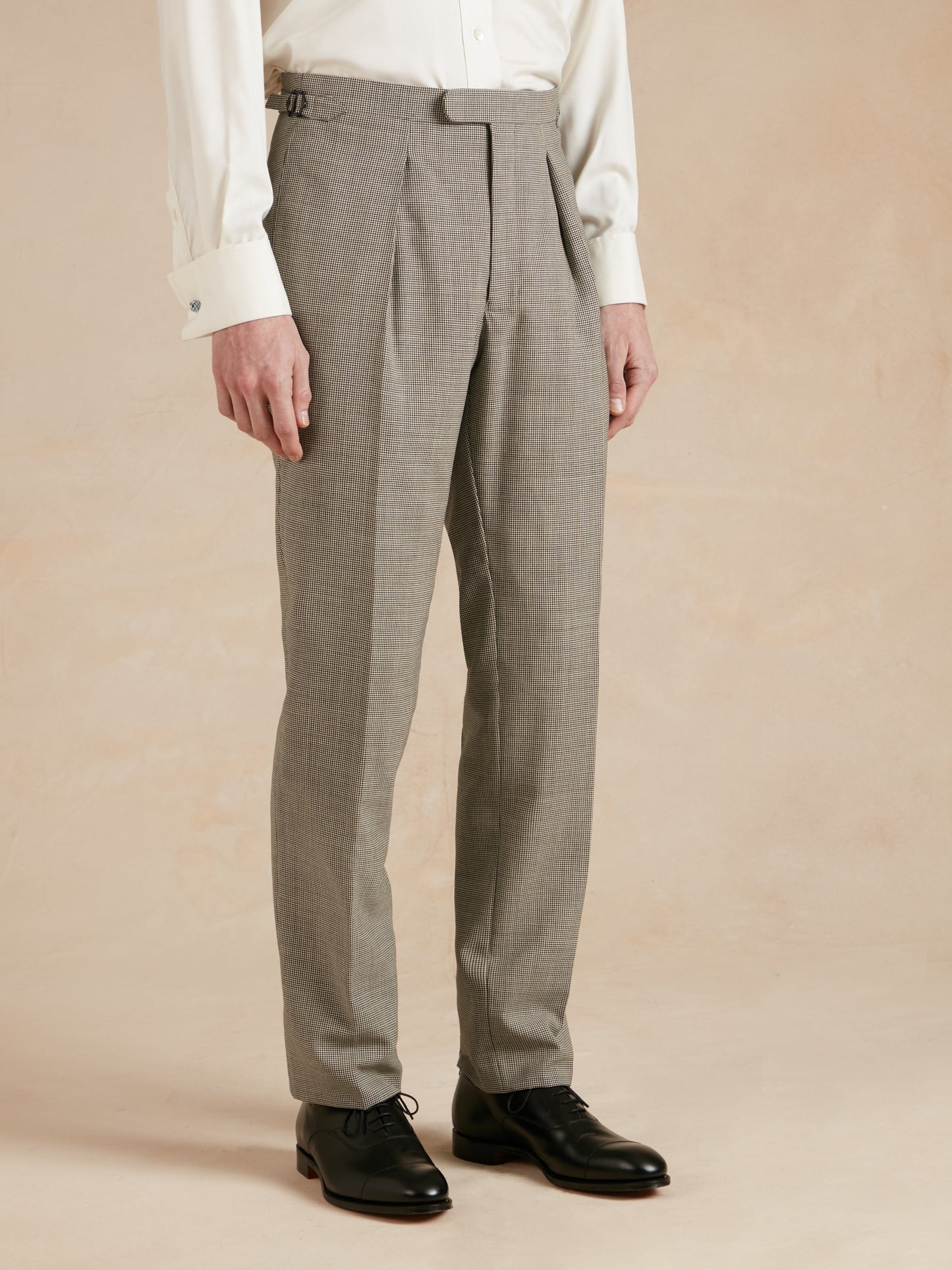 Fishtail Back Morning Trousers - Houndstooth