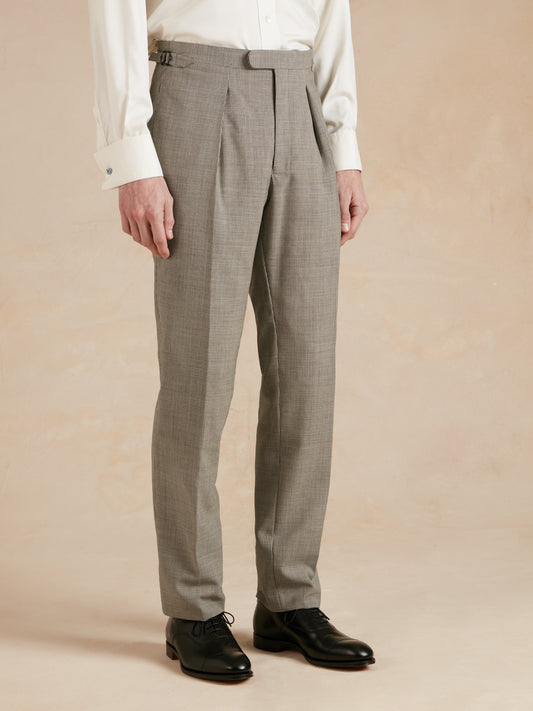 Fishtail Back Morning Trousers - Houndstooth