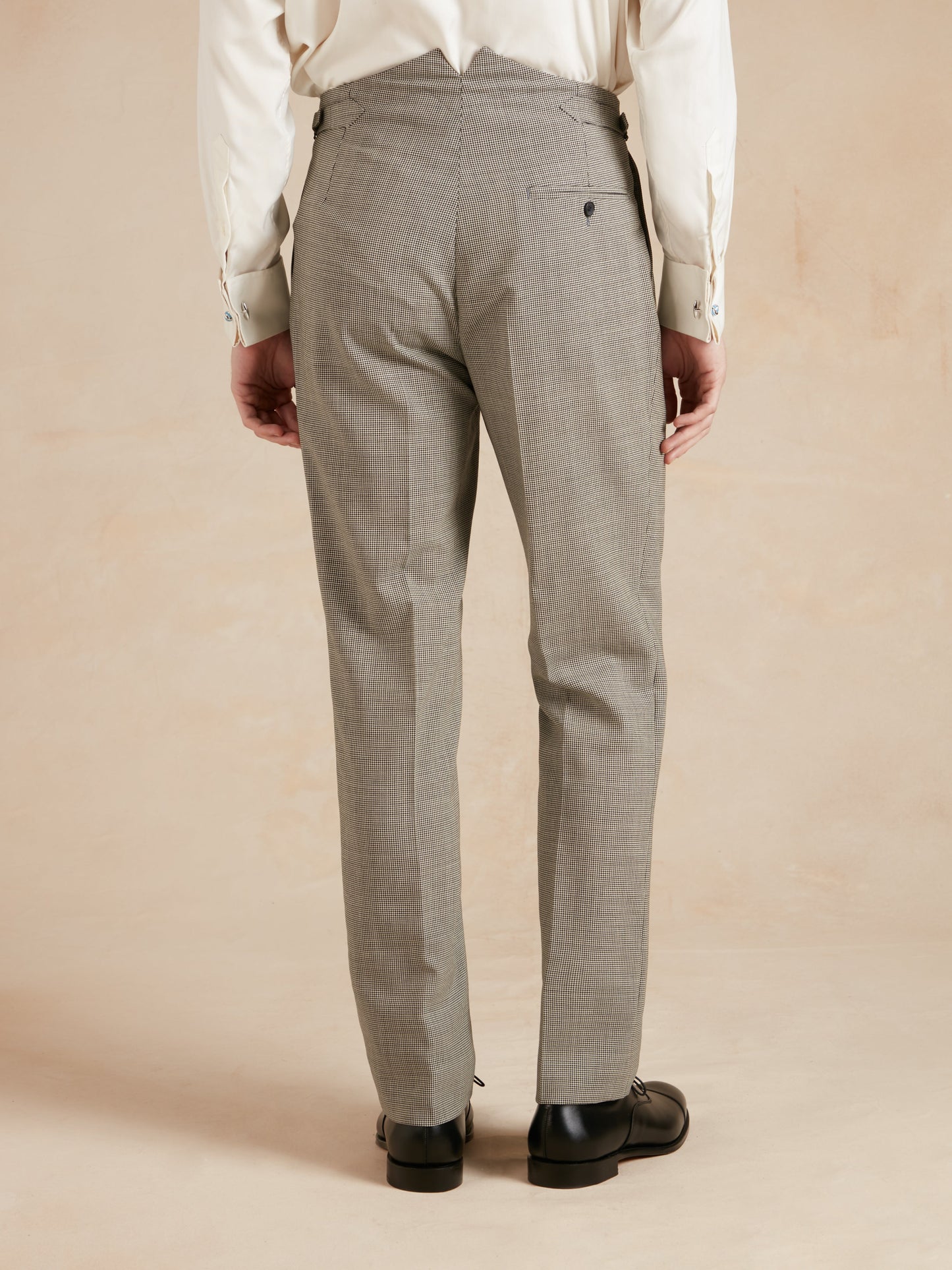 Fishtail Back Morning Trousers - Houndstooth