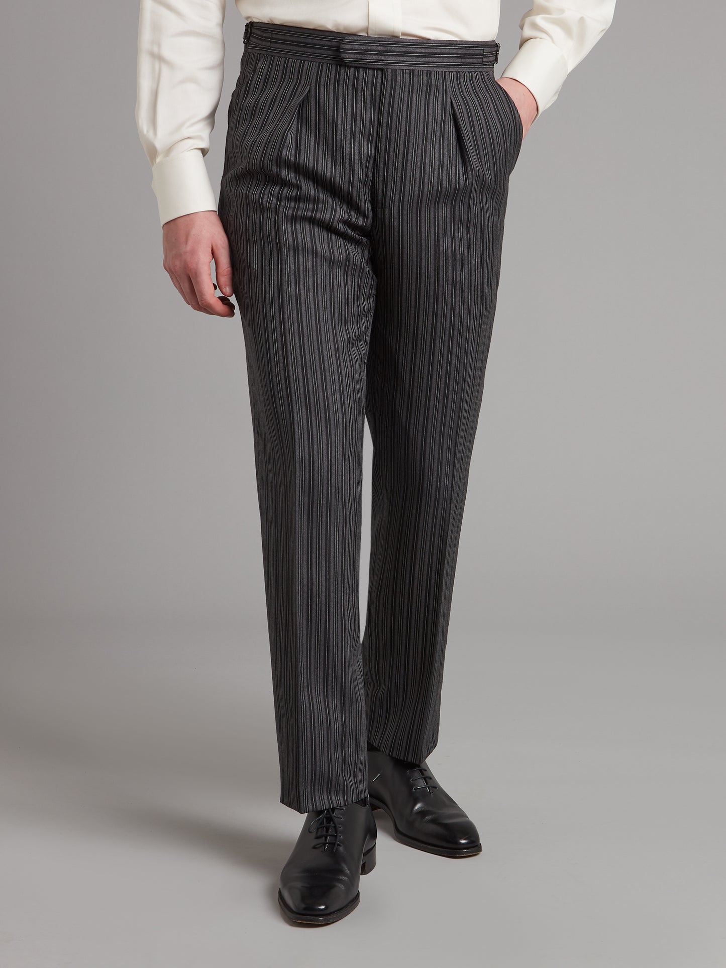 Fishtail Back Morning Trousers - Classic Stripe