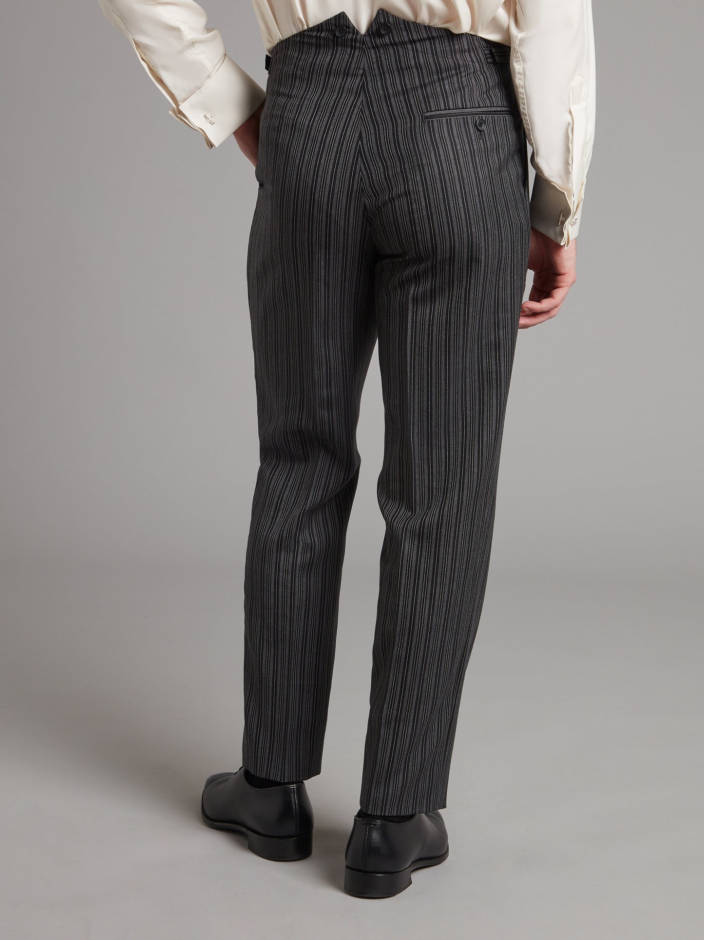 Fishtail Back Morning Trousers - Classic Stripe