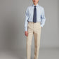 Flat Front Linen Trousers - Stone