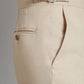 Flat Front Linen Trousers - Stone