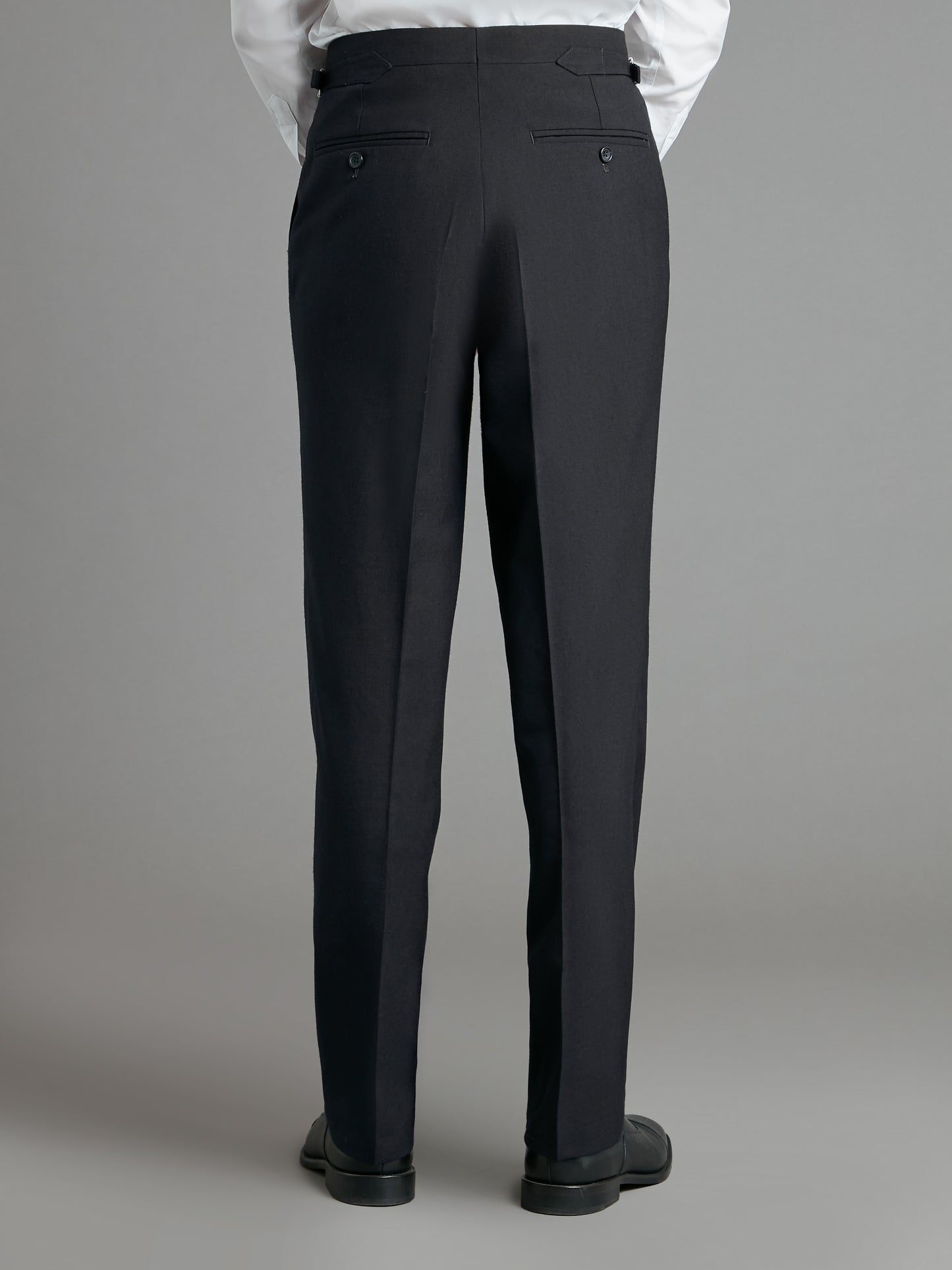 Flat Front Mayfair Suit Trousers - Plain Grey